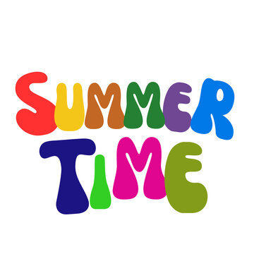 Summer time text, Summer calligraphy, Summer time lettering inscription, Summer time clipart on transparent background, summer digital art, summer clipart