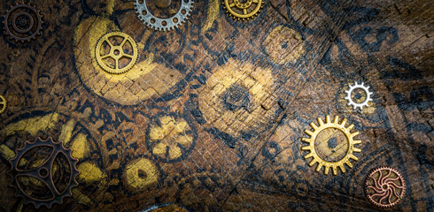 Vintage time background - Concept for aged, calendar, timer