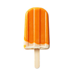 a Dreamsicle, popsicle, Orange and cream delightful treat, cold and sweet, frozen treat, Food-themed, cutout, isolated, photorealistic illustrations in a PNG. Generative AI