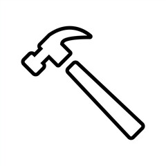 Hammer icon. Hammer icon sign and symbol. Vector illustration.