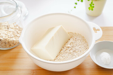 オートミールパン作り