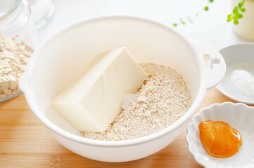 オートミールパン作り