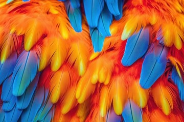 Obraz premium Scarlet Macaw - Beautiful Birds with Vibrant Feathers. Generative AI.
