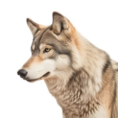Fototapeta premium a Timberwolf Canis lupus lycaon, Portrait, in various positions, wild beauty, Wildlife-themed, photorealistic illustrations in a PNG, cutout, and isolated. Generative AI