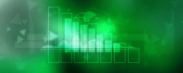 2d rendering Stock market online business concept. business Graph 

