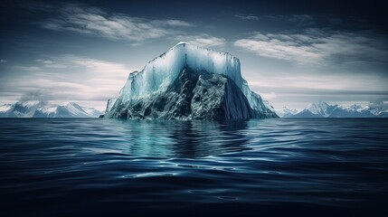 Fototapeta na wymiar iceberg in polar regions big chunk of ice, cold snow