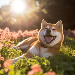 Playful Shiba Inu Enjoying a Sunny Day