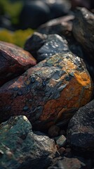 rocks in the water ultra realistic photo of nature wallpaper backgrorund