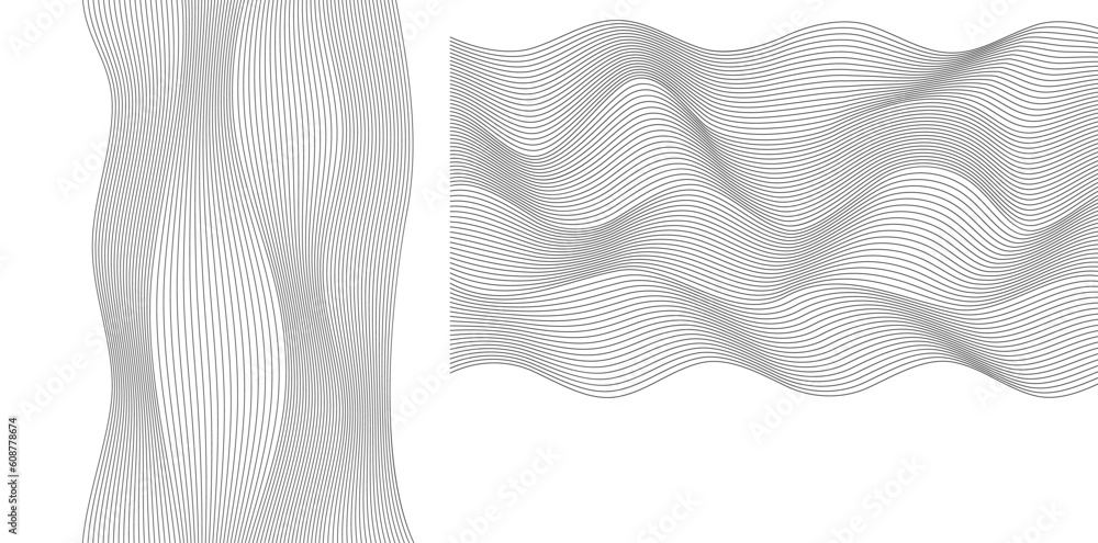 Poster soft rainbow color. linear dotted background. design elements. curve lines. guilloche. the protectiv