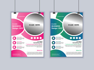 Digital marketing agency flyer design vector template