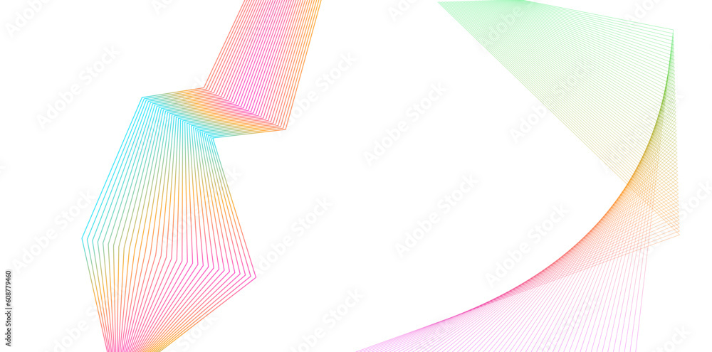 Poster design elements. curved sharp corners many streak. abstract vertical broken stripes on white backgro