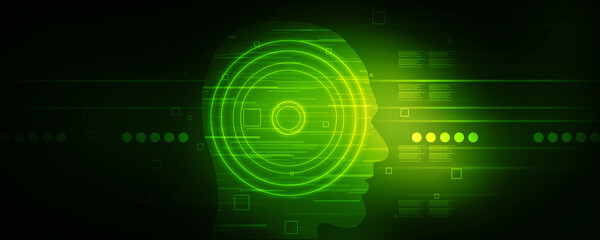 2d illustration digital Artificial mind concept