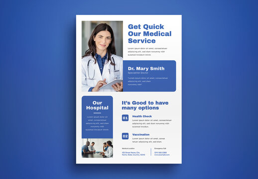 Blue Minimalist Medical Flyer Layout