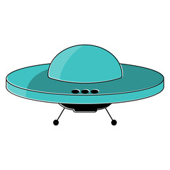 ufo space vector icon illustration