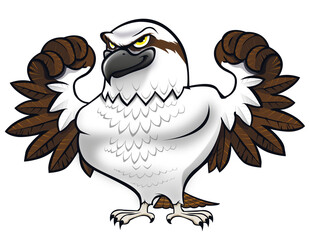 Naklejka premium eagle owl cartoon, EAGLE MASCOT, mascot, strong eagle , eagle, 