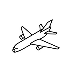 Fototapeta na wymiar Airplane vector line icon set. It contains symbols for airplanes, globes and more.
