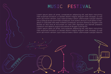 vector design for music festival poster 
