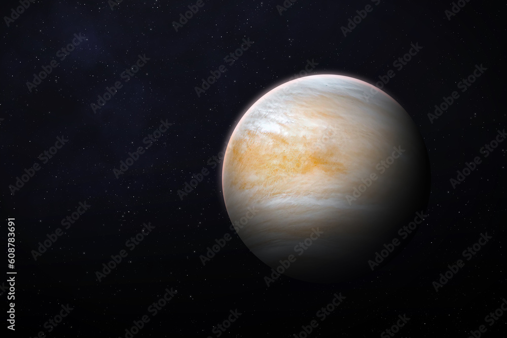 Wall mural venus, galaxy and nebula. venus - is the second from the sun solar system planet. elements of this i