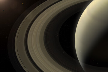 Planet Saturn.  Saturn - gas giant planet. Saturn is the sixth planet from the Sun. Elements of this image furnished by NASA.