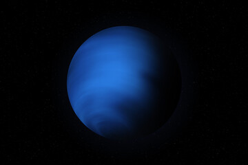 View of planet Neptune from space. Neptune - is the eighth from the Sun solar system planet.  This...