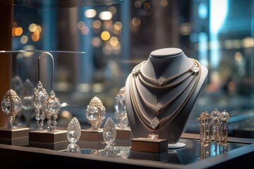 Jewelry store luxurious showcase