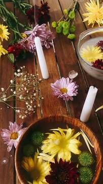 spa still life with oils,spa and aromatherapy, blowing out candle, candles, flower, tea, spa, drink, herbal, cup, beauty, flowers, glass, healthy, aromatherapy, oil, natural, massage, medicine, green,