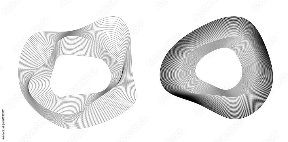 Poster design elements. ring circle elegant frame border. abstract circular logo element on white backgroun