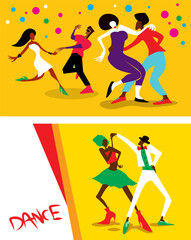 Abstract Dance Poster Collection, Salsa, Party (Vector Art) - 608789259