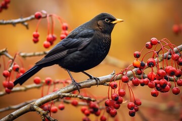 Fototapeta premium Familiar birds in parks and gardens of Europe. Generative AI