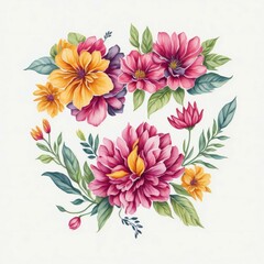 watercolor floral background ai generated