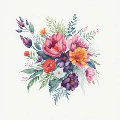 Meubelstickers watercolor floral background ai generated © Ipixeler