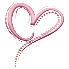 Heart pink color 3D fancy shape graphic png clipart