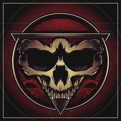 Skull Emblem Mascot Logo