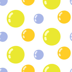 Seamless pattern of hand drawn doodle bubbles on isolated background. Design for celebrations, scrapbooking, textile, home and nursery decor, paper craft.