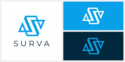 Letter S Initial Lettermark Continuous Line Logo Design Icon Symbols Illustration Vector EPS 10.