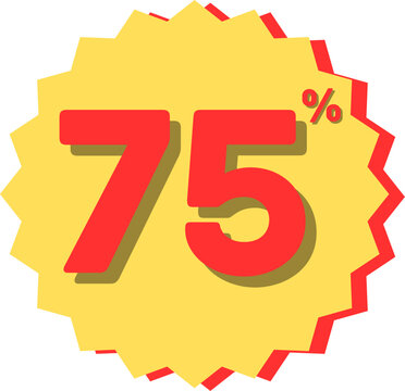 75 % discount off