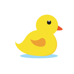 cute yellow duck vector art design hand drawn