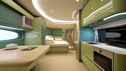 luxury style caravan interior