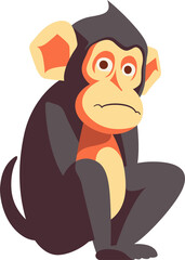 Cartoon cute monkey