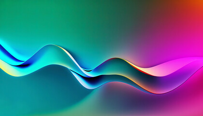 3D Render of Abstract Wallpaper with Colorful Gradient Wavy Ribbons, Neon Background, for business, Advertising, Branding, design elements, graphic design, web design, social media, YouTube background