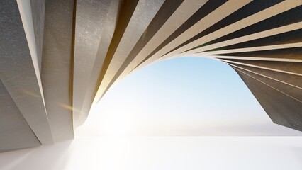 Obraz premium Abstract architecture background geometric pattern walls 3d render