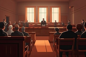 The interlocutor in the courtroom. Generative AI.