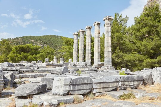 The Ancient Ionian Ruins of Priene in Aydin Province, Turkey