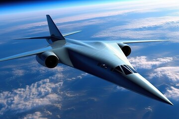 The plane of the future flying at the speed of a tachyon. Generative AI