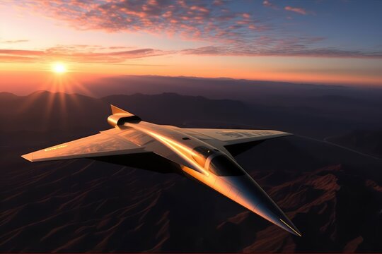 The plane of the future flying at the speed of a tachyon. Generative AI