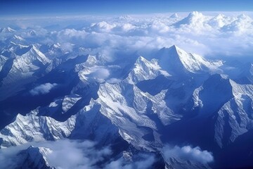 Fototapeta premium Majestic Snow-Capped Mountains - Generative AI