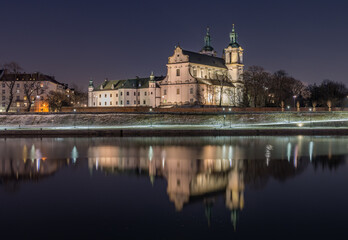 Fototapeta na wymiar Krakow, Poland, sanctuary of the Saint Stanislaus the Martyr, patron of Poland and Krakow
