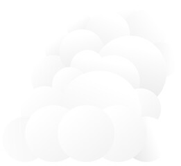 White fluffy cloud. Vector illustration.