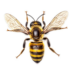 honey bee isolated on white background.