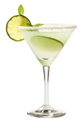 Daiquiri drink coctail isolated on the transparent background PNG. AI generative.